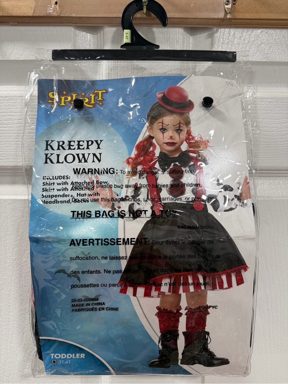 Spirit Kreepy Klown Costume - Red & Black
